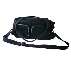 Kipling Davina Women Handbag Black Convertable Crinkle Nylon Water Resistent